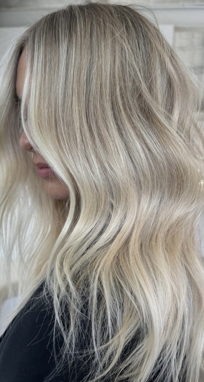 Platinum blonde waves